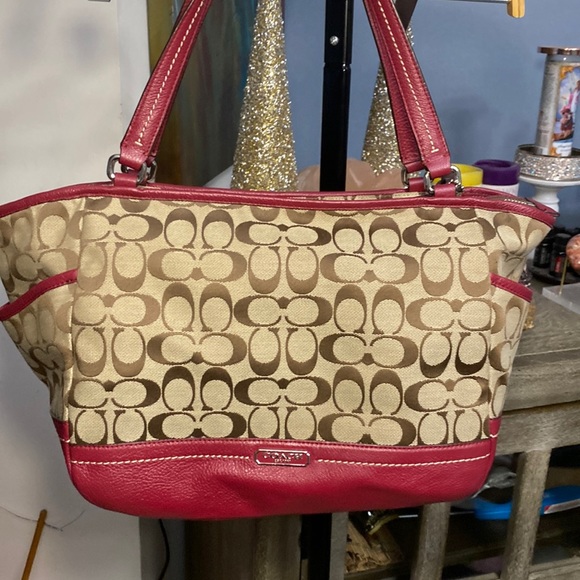 Genuine Coach Park Signature Carrie Tote F23297 - Picture 2 of 16